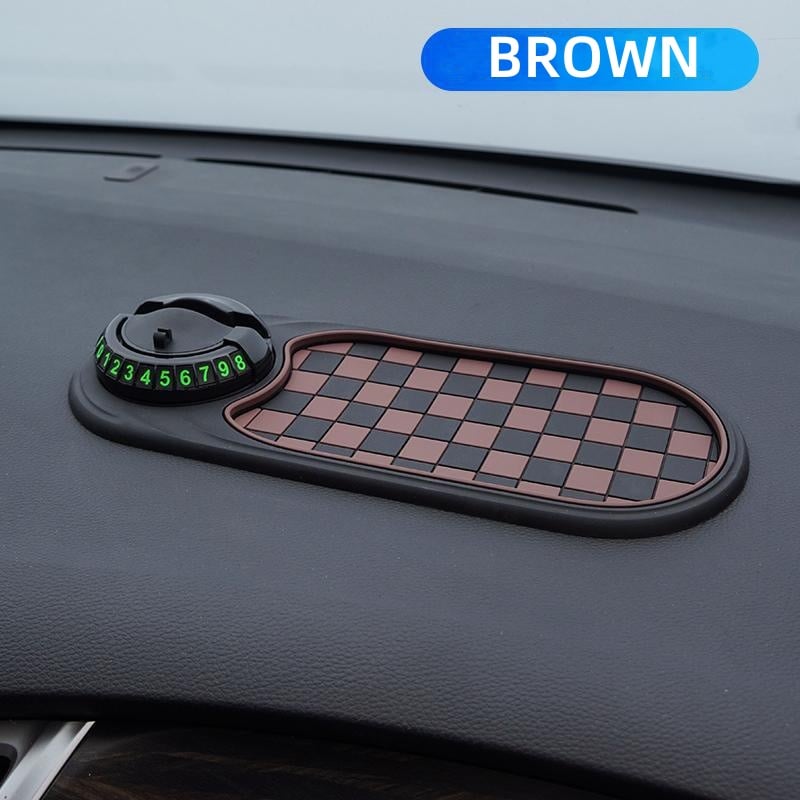 Multifunction Car Mat with Phone Holder Hidden Number Plate