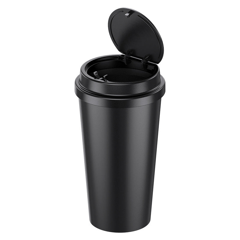 Portable Car Trash Can with Pop-Up Lid
