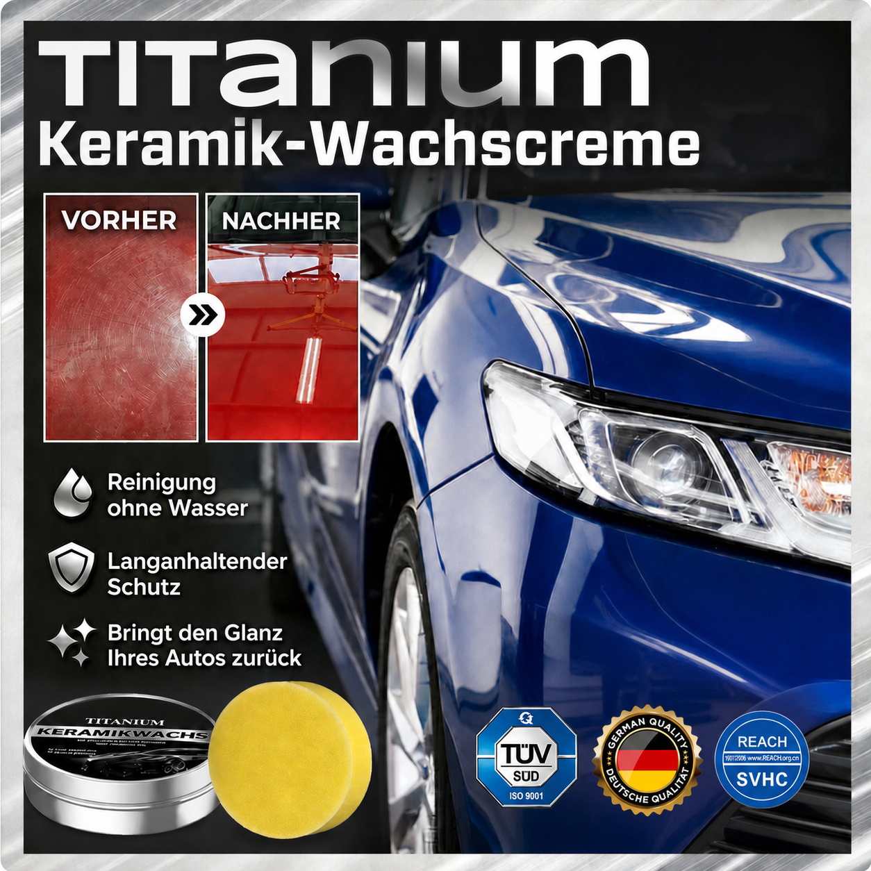 Sofortiger 9H-Spiegelglanz & Kratzer-Reparatur — Heute: 1 Kaufen, 1 Geschenkt!
