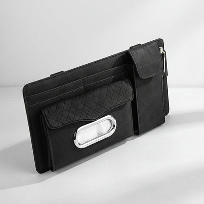 Car Visor Tissue Box with Glasses Clip
