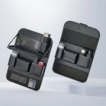 Foldable Car Backseat Organizer with Tray Table