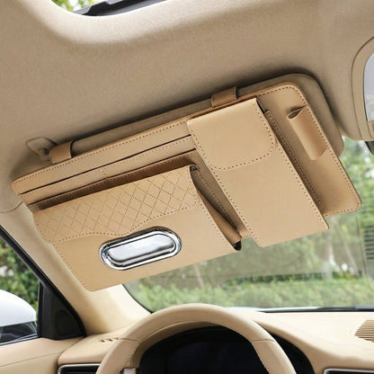 Car Visor Tissue Box with Glasses Clip