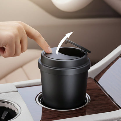 Portable Car Trash Can with Pop-Up Lid