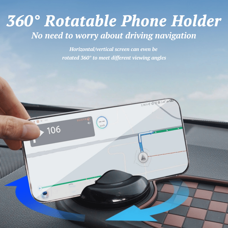 Multifunction Car Mat with Phone Holder Hidden Number Plate