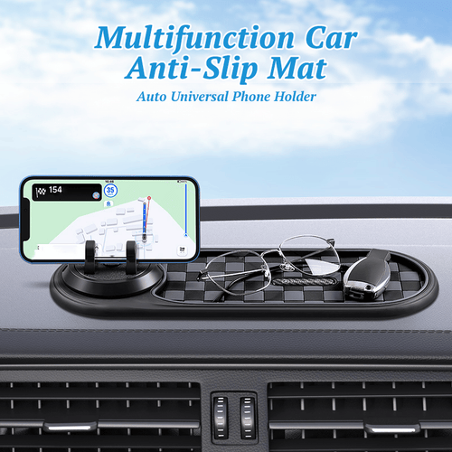 Multifunction Car Mat with Phone Holder Hidden Number Plate